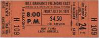 1970-07-24 Early Show Ticket