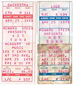 1975-04-25 Early & Late Show Ticket